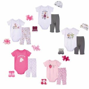Hudson Baby Layette Gift Set 4pcs