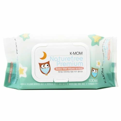K-Mom Baby Wet Wipes Naturefree Premium Embo 100pcs GREEN