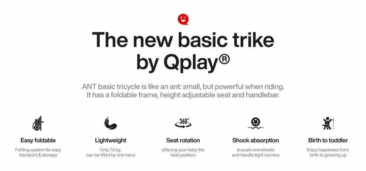 QPlay Ant Plus 2-in-1 Basic Trike Descriptions
