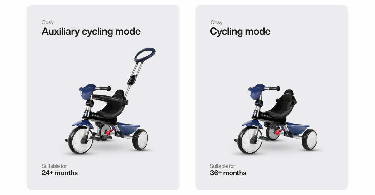 QPlay Cosy 4-in-1 Trike Descriptions