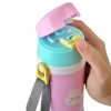 Relax Stanless Steel Kids Thermal Flask With Straw PINK CAT 2