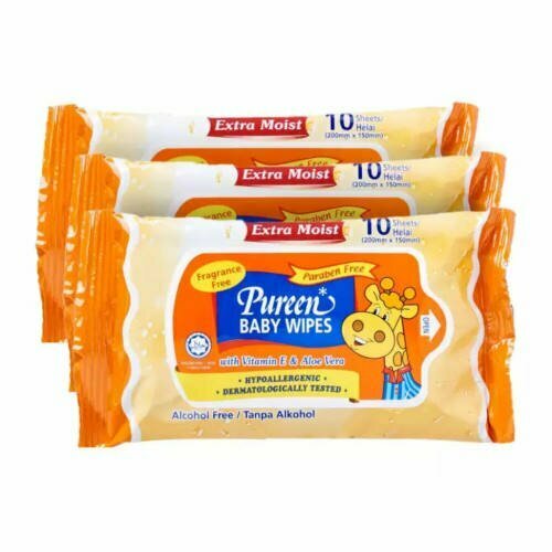 Pureen Baby Wipes 10 wipes x 3 packs