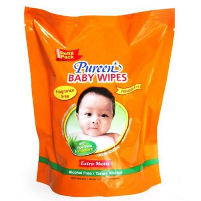 Pureen Baby Wipes 150 Wipes Refill Pack