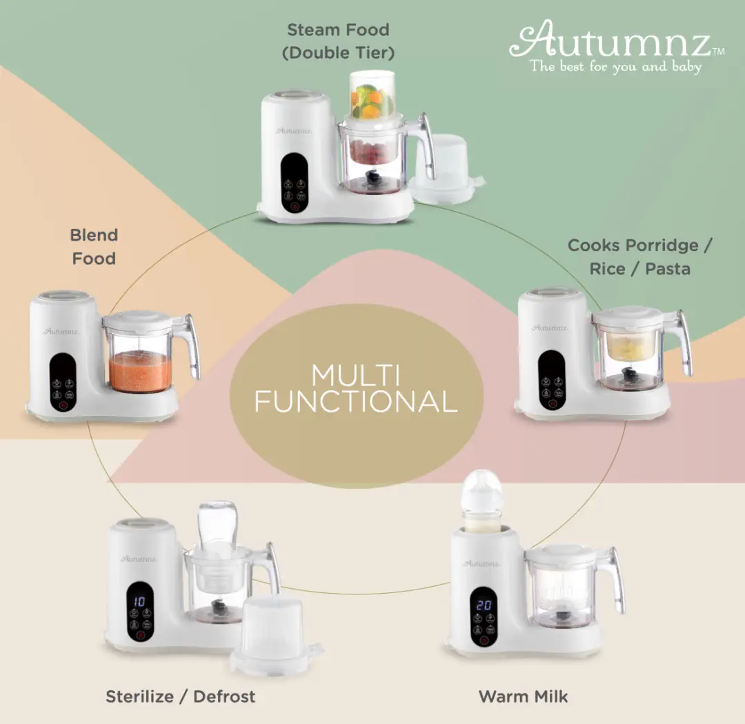 Autumnz Baby Food Processor Double Tier Multifunctional Baby Food Processor