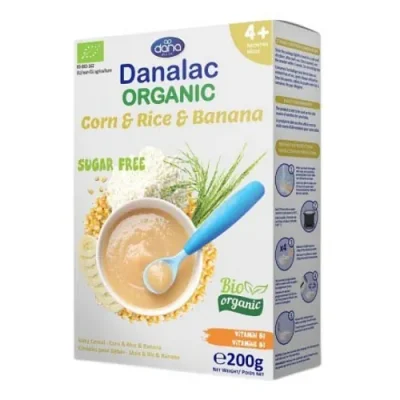 Danalac Organic Corn Rice & Banana Cereal