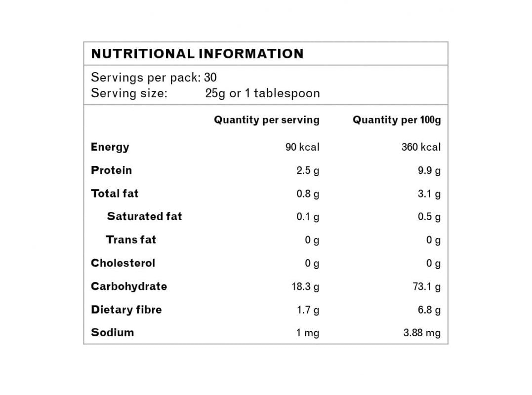 Gnubkins Baby Grains - Q Junior Nutrition Information