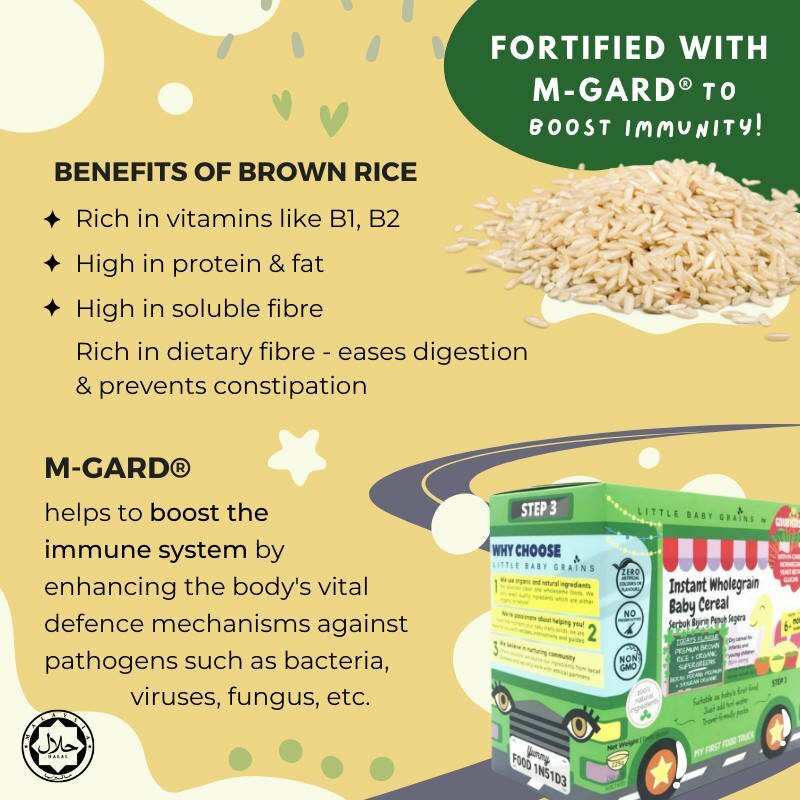 Gnubkins Premium Brown Rice and Organic Supergreens Instant Cereal