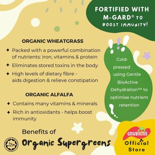Gnubkins Premium Brown Rice and Organic Supergreens Instant Cereal
