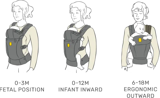 Lillebaby Complete All Season Baby Carrier Carrying Positions