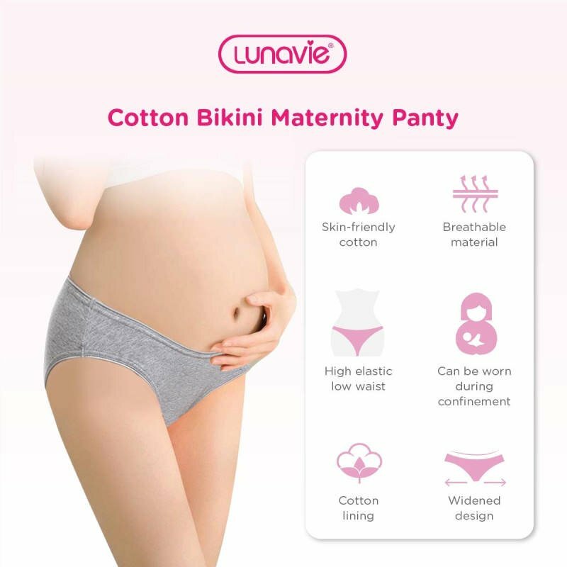 Lunavie Cotton Bikini Maternity Panties