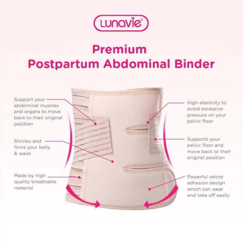 Lunavie Postpartum Abdominal Binder Descriptions