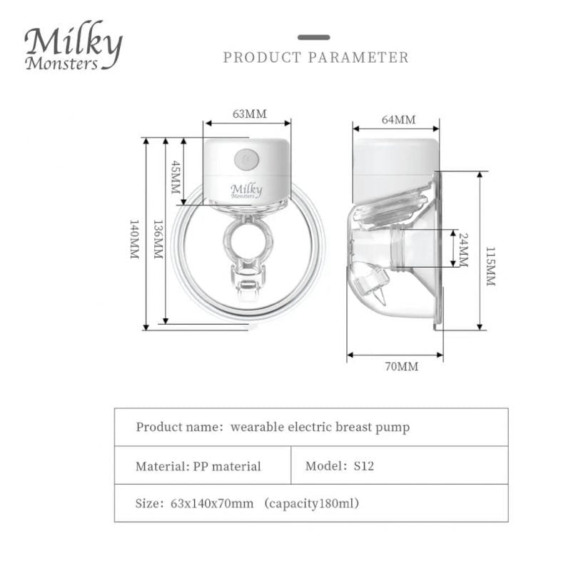 Milky Monster Wearable Breast Pump Descriptions