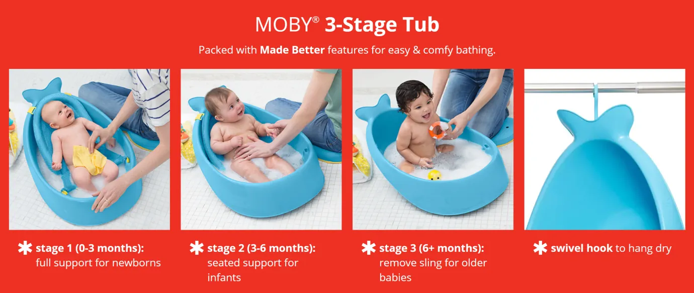 Skip Hop Moby Smart Sling 3 Stage Bathtub Banner