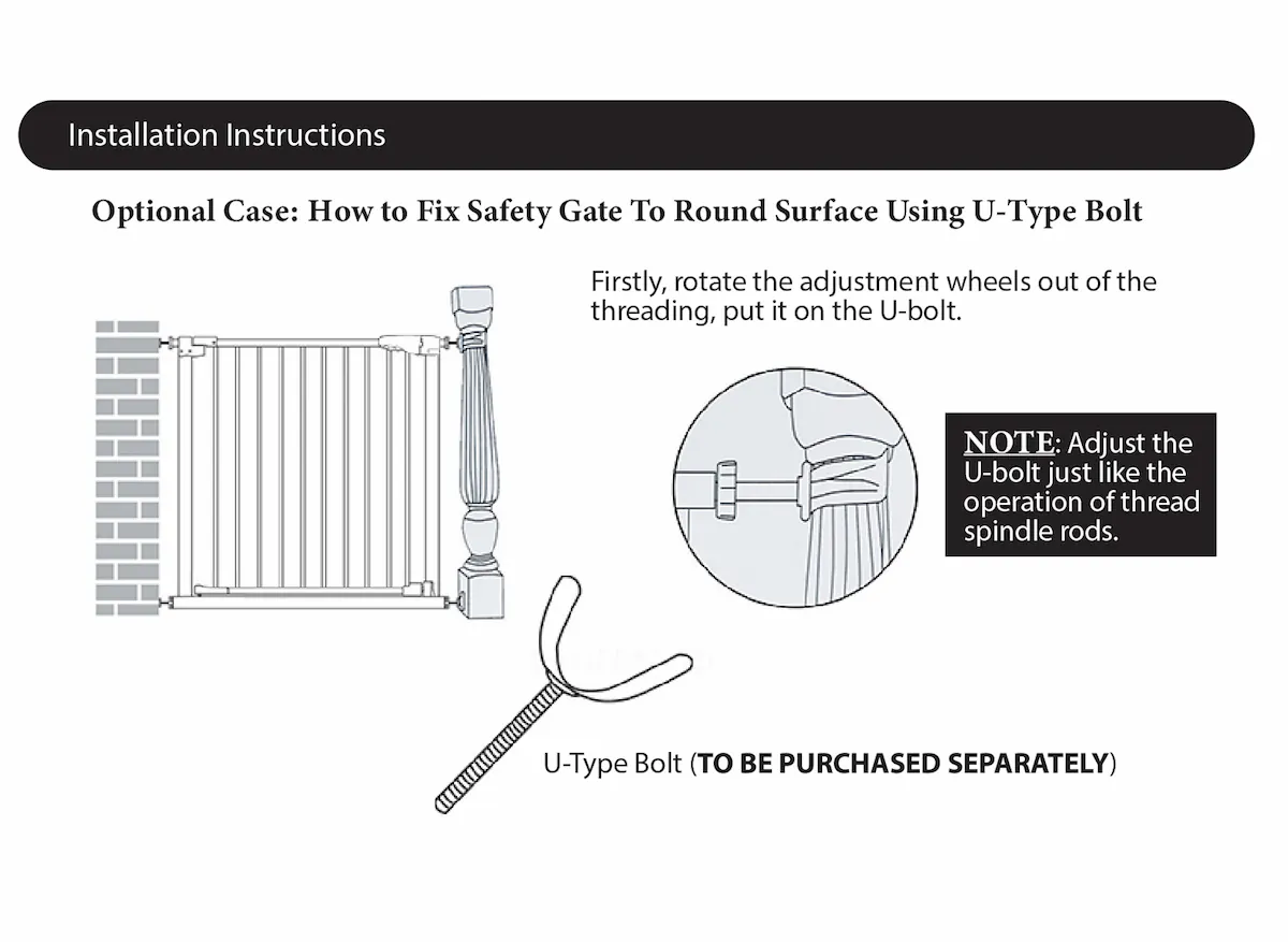 Autumnz Safety Gate U Type Bolt Descriptions