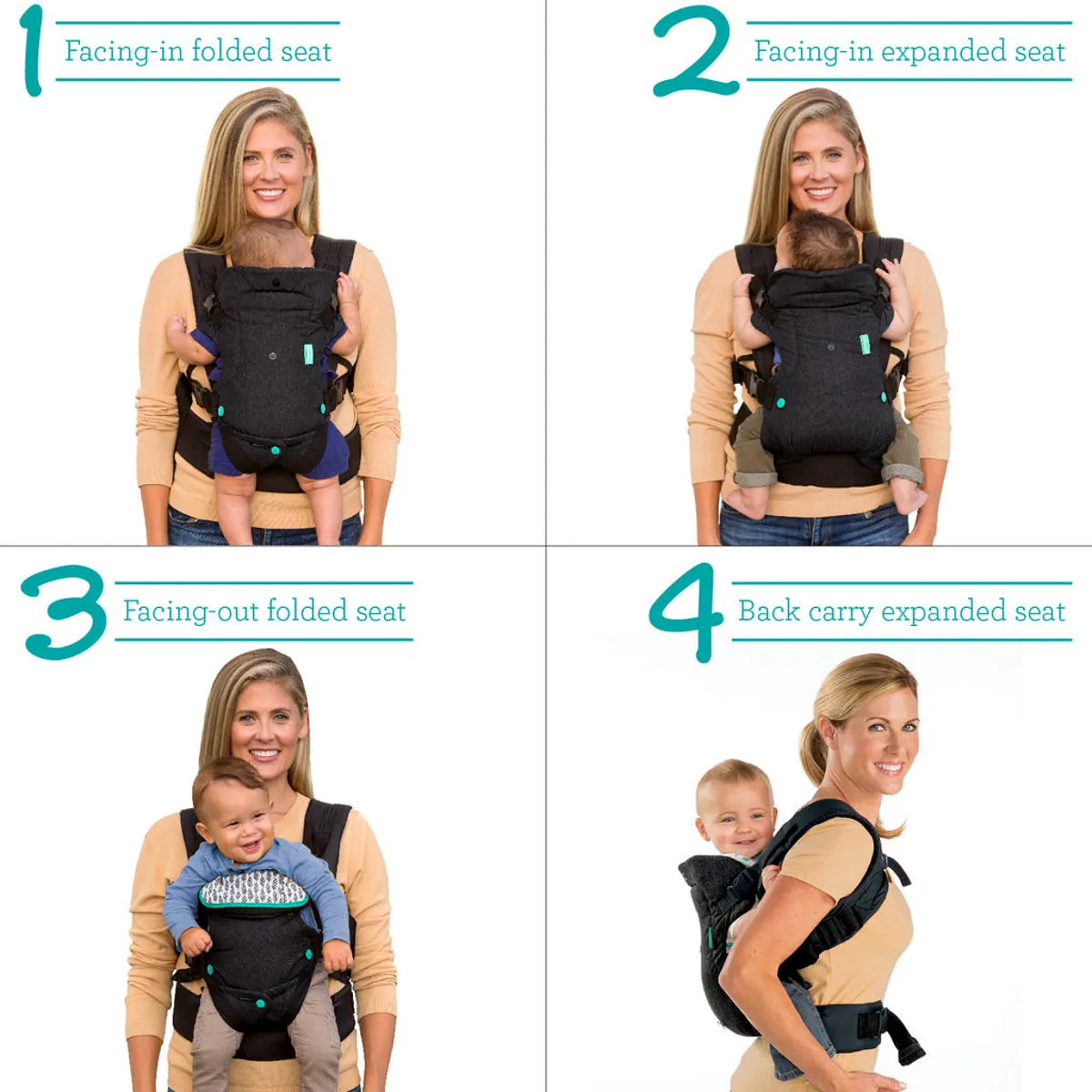 Infantino Flip 4-in-1 Convertible Carrier 4 Ways