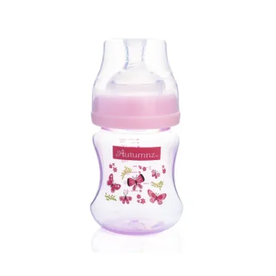 Autumnz PP Wide-Neck Feeding Bottle 120ml PINK SKIPPER BUTTERFLY