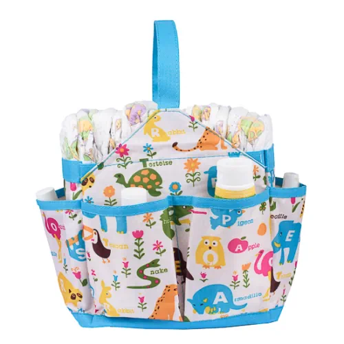 Autumnz Portable Diaper Caddy ANIMAL LETTERS