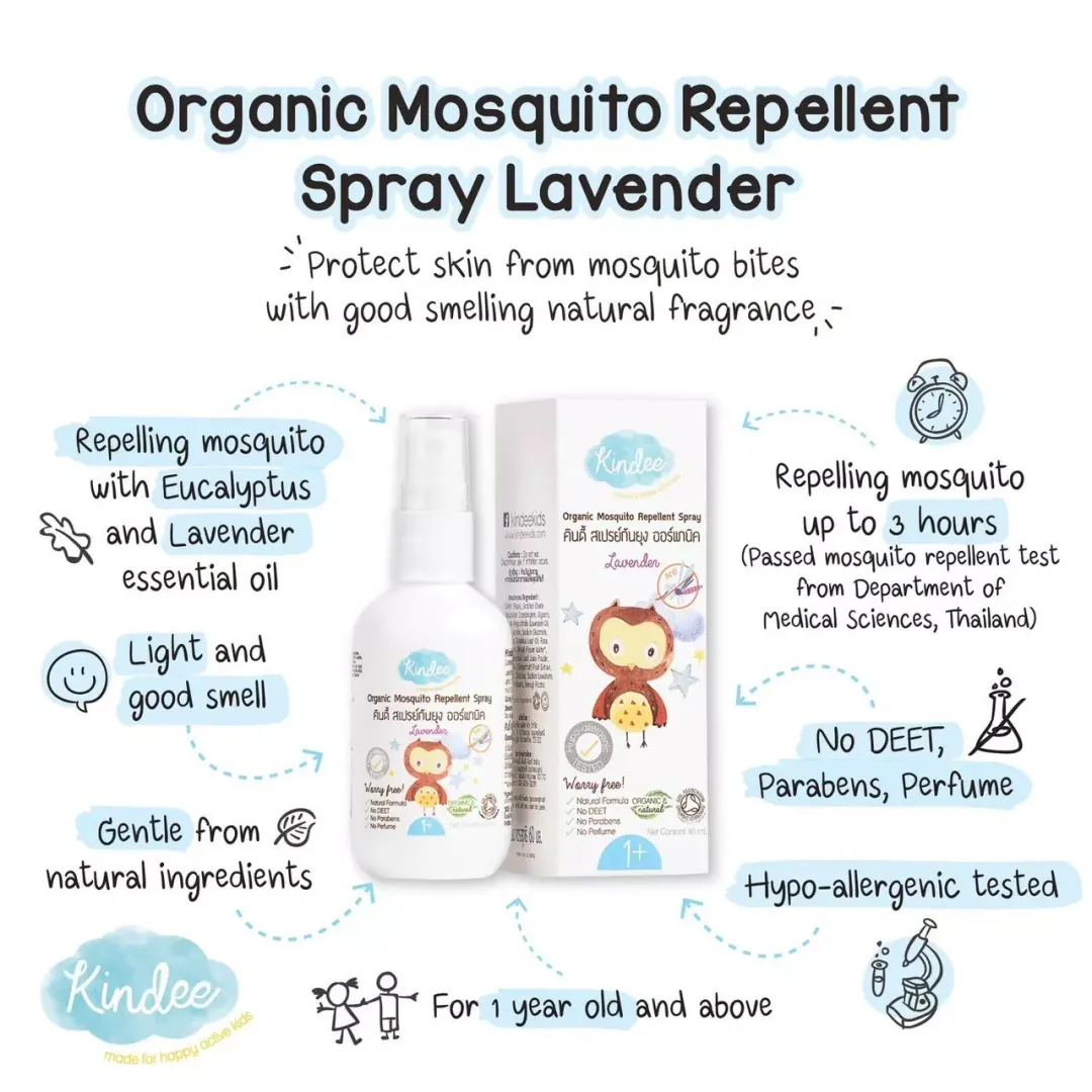 Kindee Organic Mosquito Repellent Spray 60ml