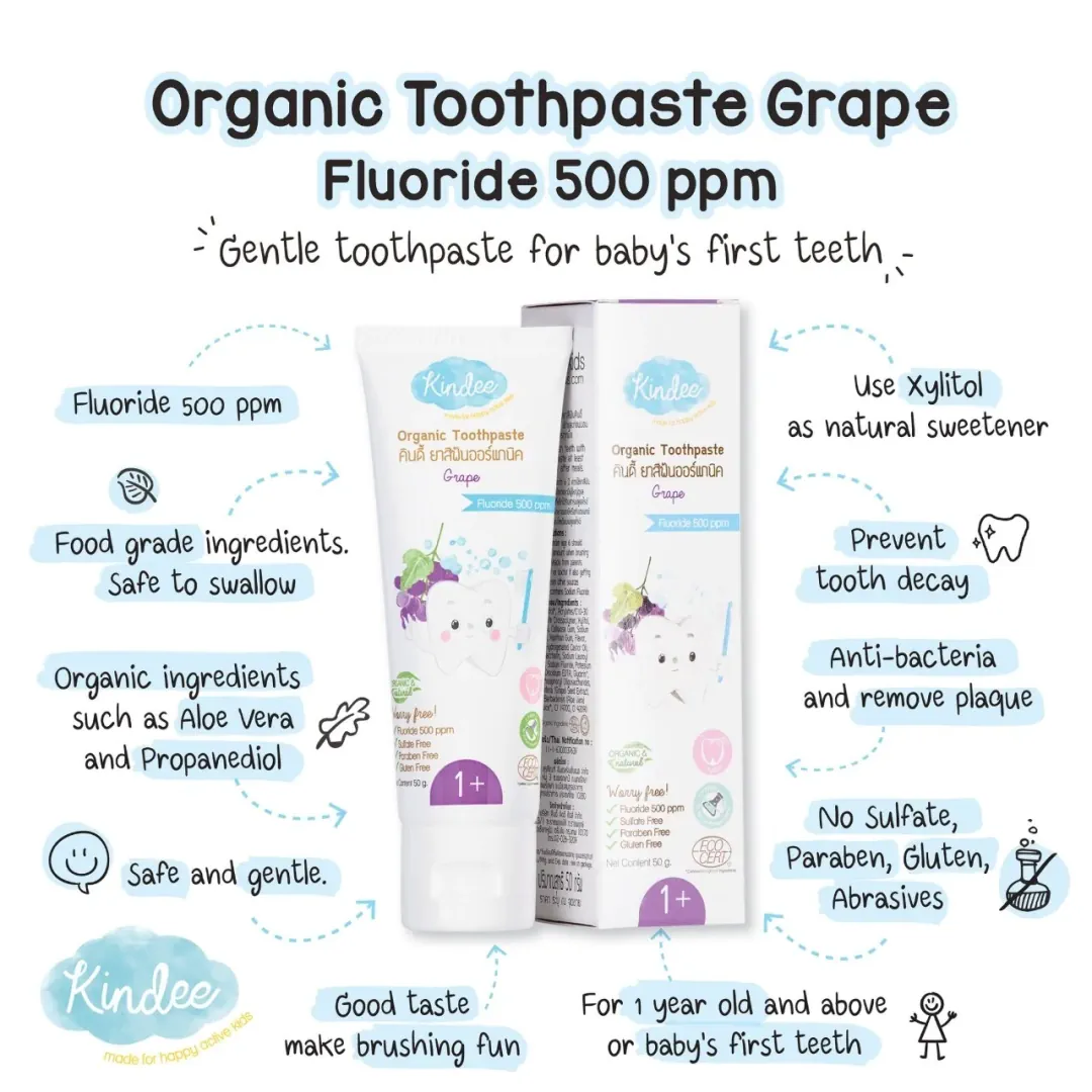 Kindee Organic Toothpaste Grape