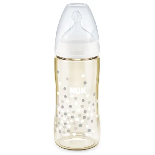Nuk PPSU Wide-Neck Feeding Bottle 300ml WHITE DOTS