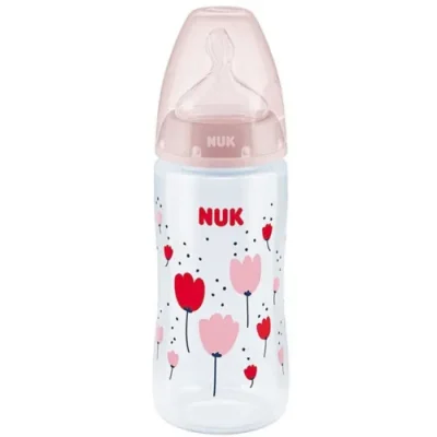Nuk Premium Choice PP Feeding Bottle 300ml PINK FLOWER