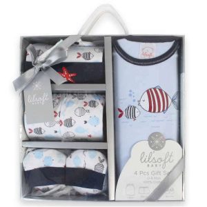 Lilsoft Baby 4pcs Gift Set Blue