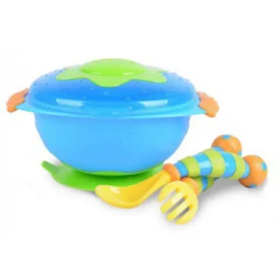 Nuby Baby Feeding Set - Wacky Ware Feeding Combo Set BLUE