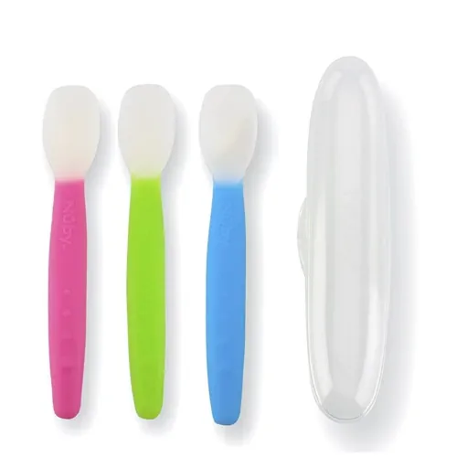 Nuby Baby Feeding Spoon - Garden Fresh Silicone Spoon