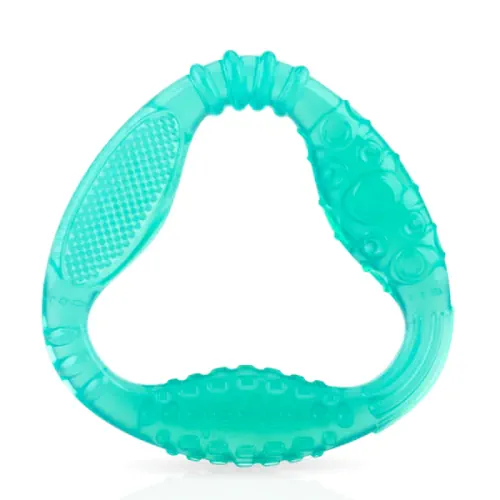 Nuby Comfy Soft Triangle Silicone Teether GREEN