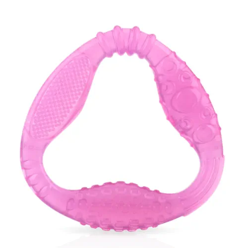 Nuby Comfy Soft Triangle Silicone Teether PINK