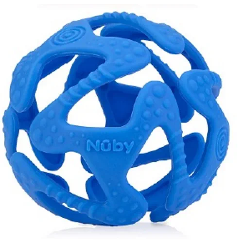 Nuby Tuggy Teething Ball BLUE