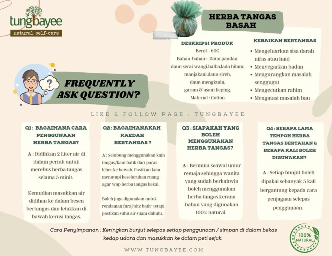 Tungbayee Herba Tangas Basah FAQ