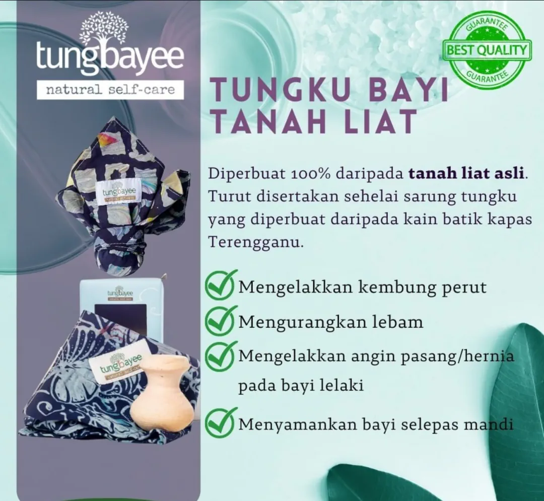 Tungbayee Tungku Tanah Liat Bayi & Sarung 