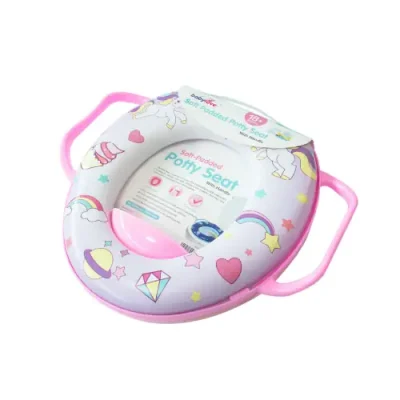 Babylove Soft Padded Potty Seat With Handle PINK UNICORN