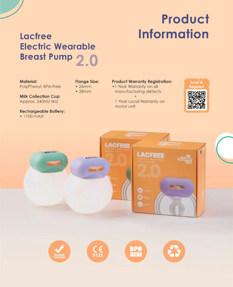Shapee Milky Lab Lacfree 2.0 Wearable Breast Pump
