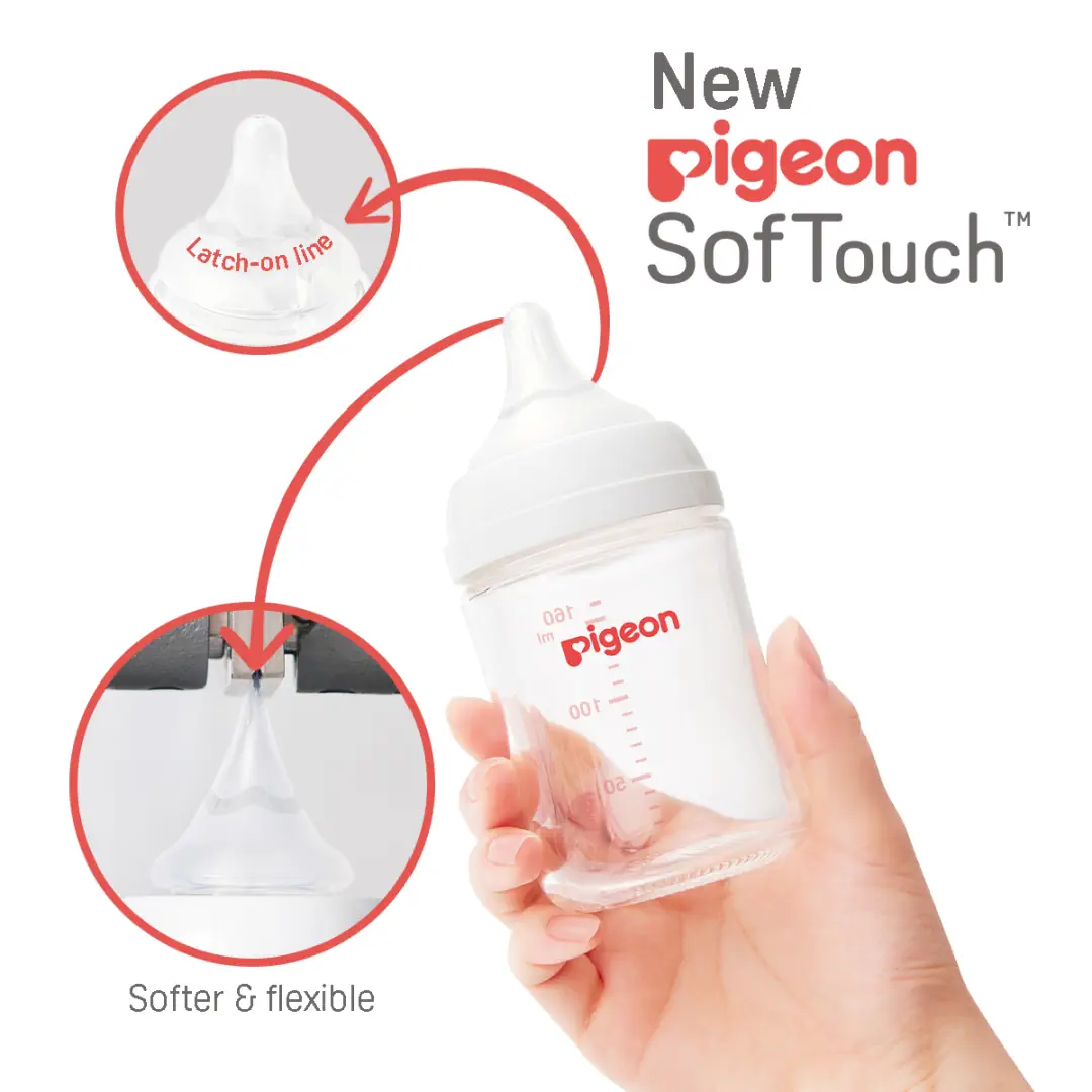 Pigeon SofTouch Wide-Neck PP Feeding Bottle