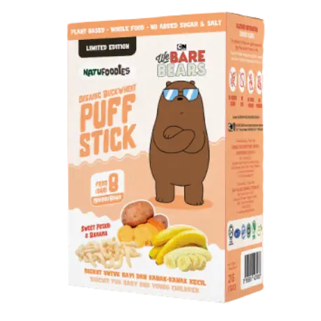 Natufoodies Organic Puff Sticks Multigrain Puff Stick Sweet Potato & Banana