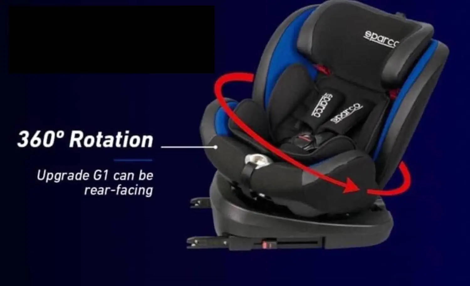 Sparco Spin 360 Convertible Car Seat Banner