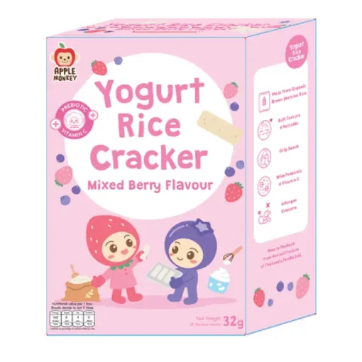 Apple Monkey Yogurt Rice Cracker MIXED BERRY