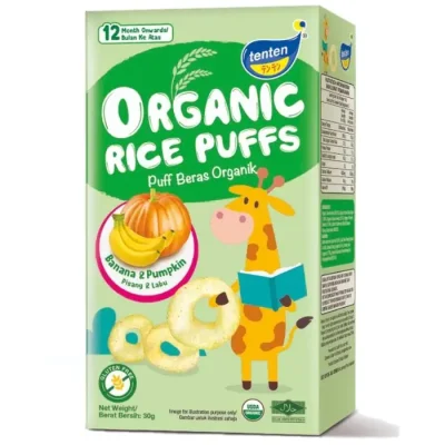 TenTen Organic Rice Puffs BANANA & PUMPKIN