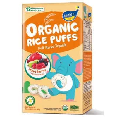 TenTen Organic Rice Puffs MIXED BERRIES