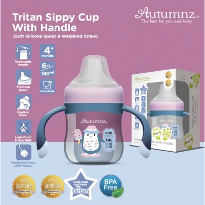 Autumnz Tritan Sippy Cup With Handle HERE COMES THE SUN