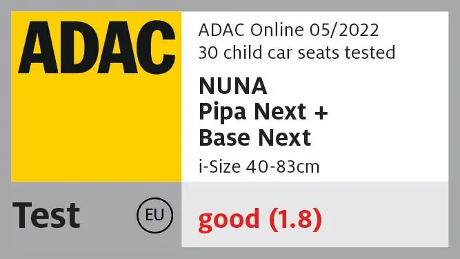 Nuna Pipa Next Infant Carrier ADAC Result