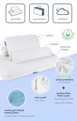 Comfy Baby Cooling Purotex Travel Mattress Set