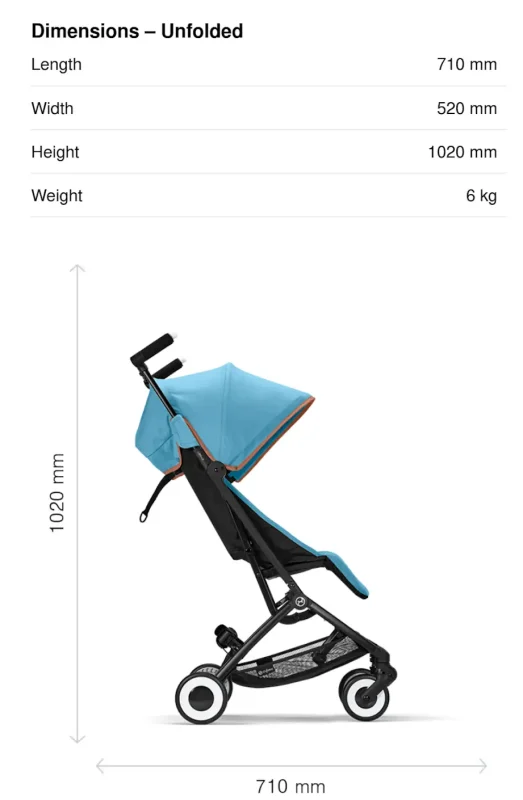 Cybex Libelle Stroller UNFOLD DIMENSION