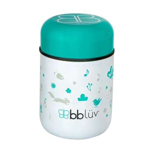 Bbluv Food Insulated Food Container With Bowl & Spoon AQUA OWL
