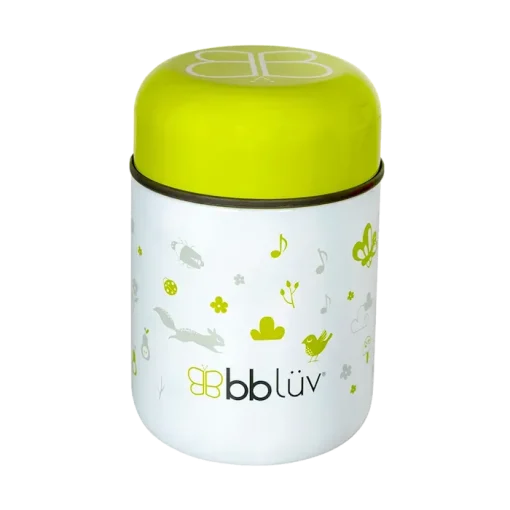 Bbluv Food Insulated Food Container With Bowl & Spoon LIME HEDGEHOG