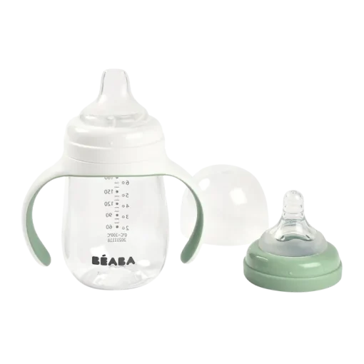 Beaba Bottle 2-in-1 Learning Bottle 210ml SAGE GREEN