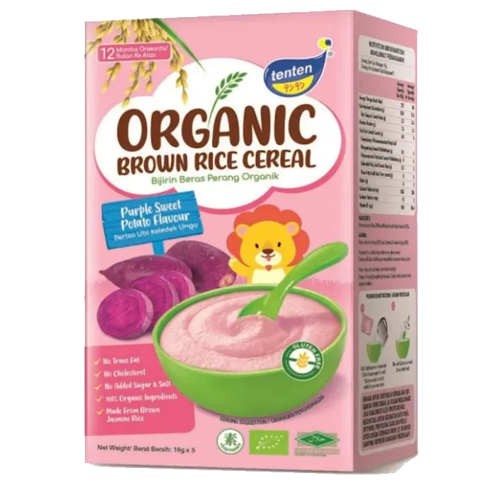 Tenten Organic Brown Rice Cereal PURPLE SWEET POTATO