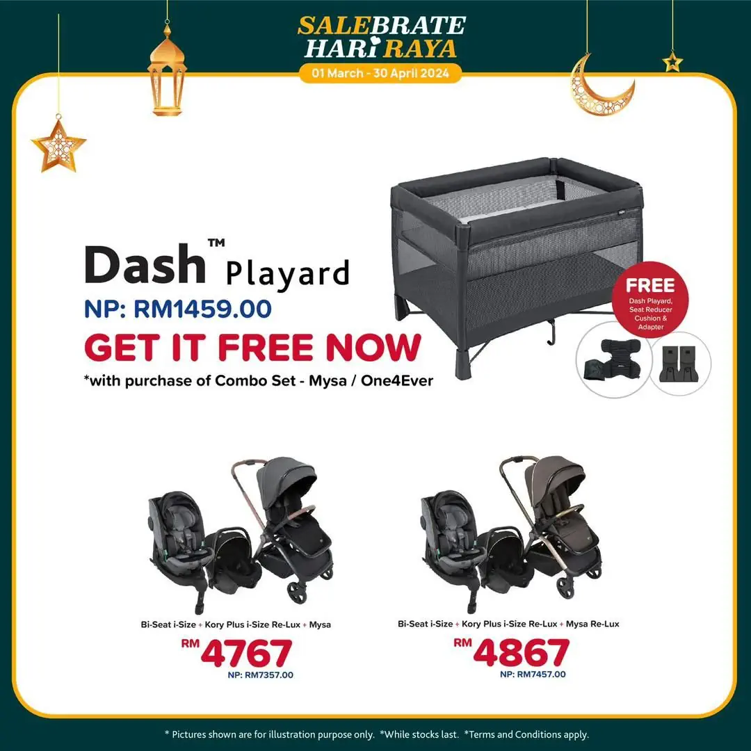 Hari Raya Bundle: Chicco MYSA Stroller Combo Set (FREE Chicco Dash Playard worth RM1459)